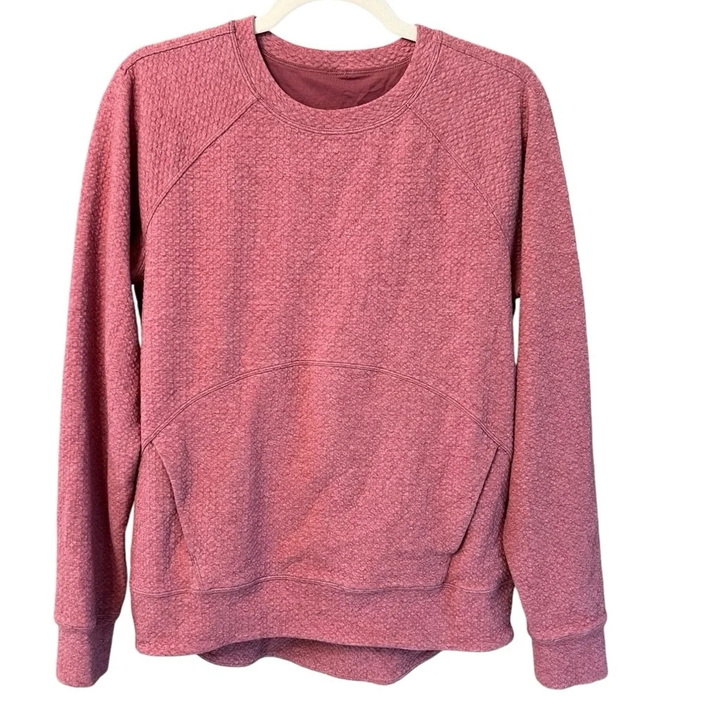 lululemon athletica catch a moment crewneck Mauve pink 8 yoga active